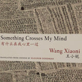 Wang Xiaoni 王小妮 - Something Crosses My  Mind 有什么在我心里一过 / Simplified Chinese and English 简英 / Book